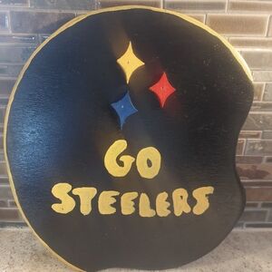 Pittsburgh Steelers Wall Mounted Handmade Sign Memorabilia "One Of A Kind"